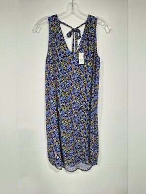 Gap Blue Floral Shift Short V-Neck Sleeveless Dress - Size XS  - New With Tags